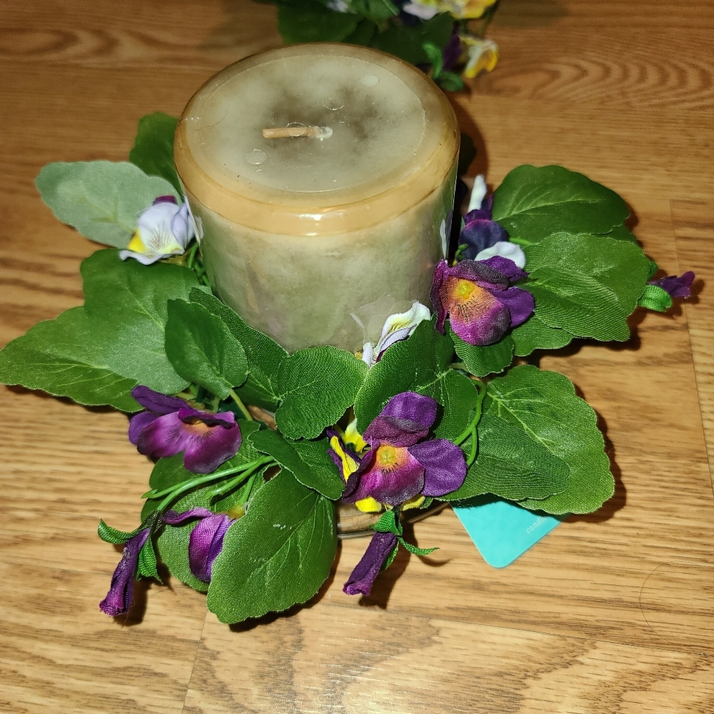 Two 3" Purple & Yellow Candle rings.